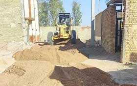 زیرسازی معابر سطح شهر میبد